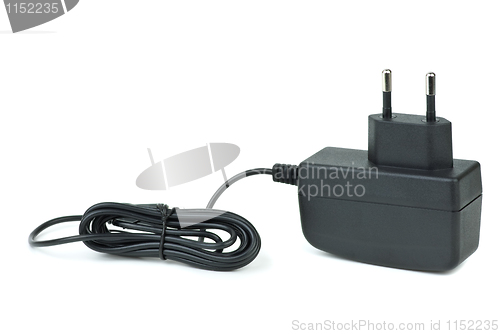 Image of Small black power supply adapter