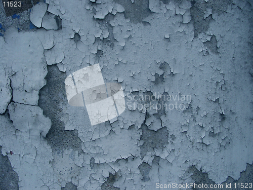 Image of Detail of wall with nice peeling paint.