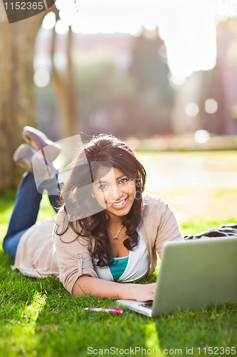 Image of Asian student on campus