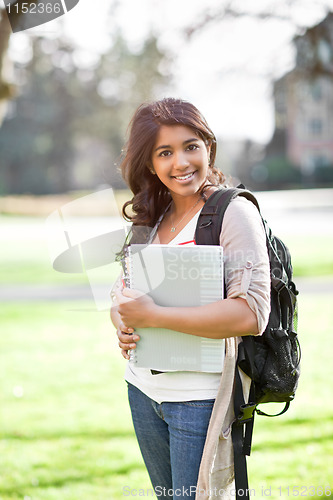 Image of Asian student on campus