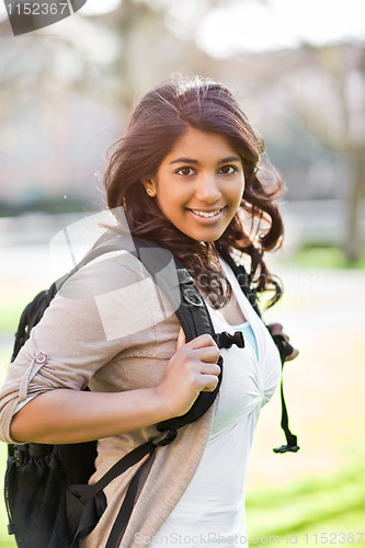 Image of Asian student on campus