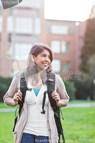 Image of Asian student on campus