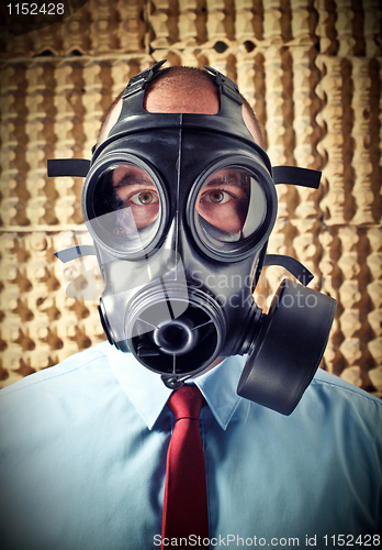 Image of man with gas mask