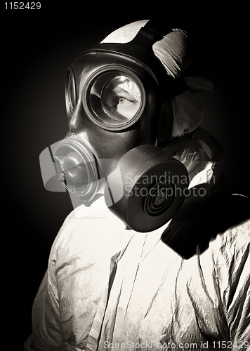 Image of man with gas mask