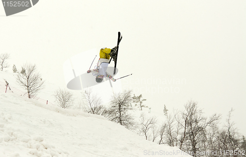 Image of skier flip in the air