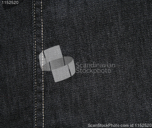 Image of Black jeans fabric as background 