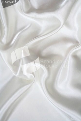 Image of Smooth elegant white silk as background 