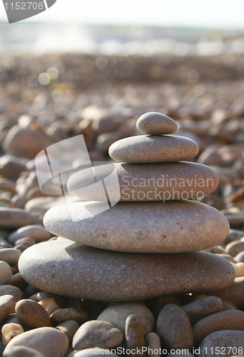 Image of Water rounded stones on stone