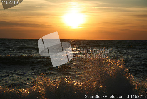 Image of Ukraine. Crimea. Sunset on Black sea 