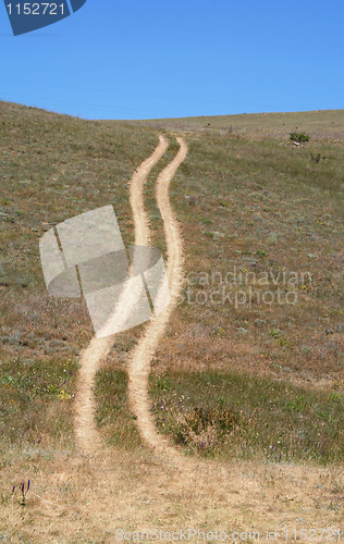 Image of Crimea. Koktebel. Road in sky