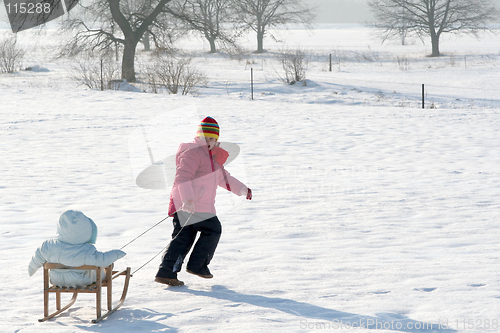 Image of On the sled