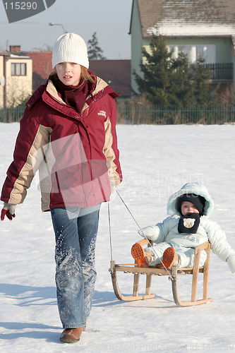 Image of On the sled