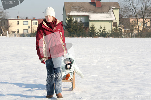 Image of On the sled