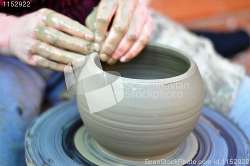 Image of hands of a potter