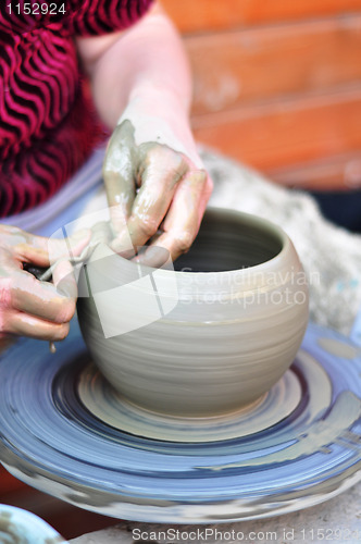 Image of hands of a potter