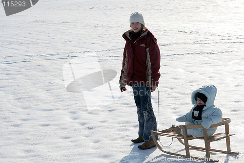 Image of On the sled