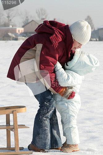 Image of On the sled