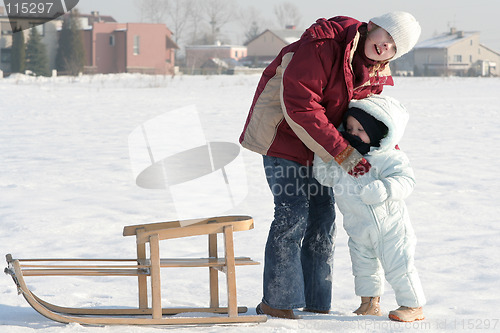 Image of On the sled