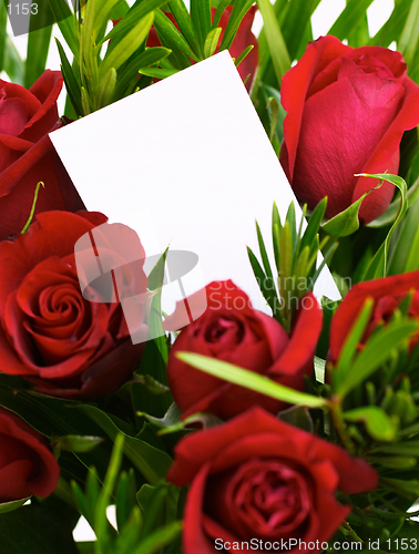 Image of Red roses and greeting card 2