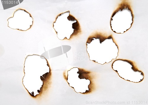 Image of burnt holes