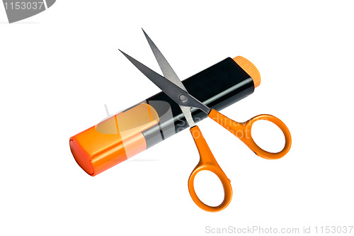Image of Yellow highlighter and scissor