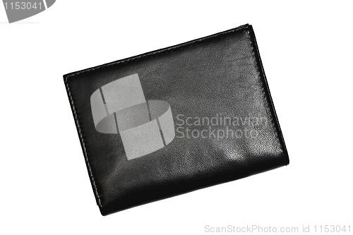 Image of A Black wallet isolated on white 