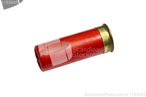 Image of shotgun bullet isolated on white 