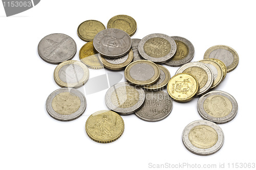 Image of Different coins closeup 