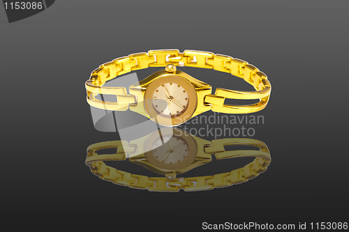 Image of Gold wrist watch 