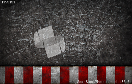 Image of grunge background with warning bar