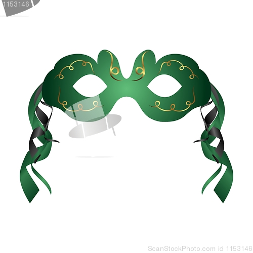 Image of realistic carnival or theater mask isolated