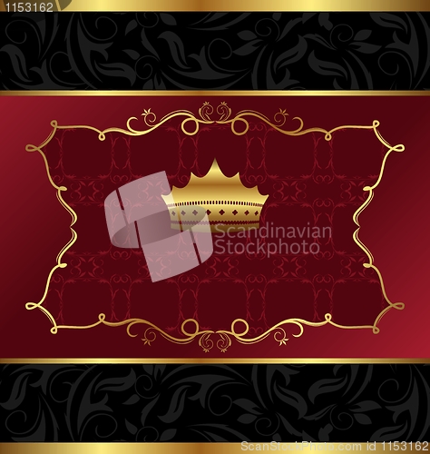 Image of ornate decorative background with crown
