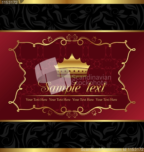 Image of ornate decorative background with crown