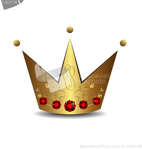 Image of Realistic illustration of royal gold crown