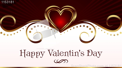Image of romantic card for valentine's day