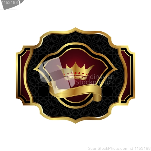 Image of color decorative ornate gold frame