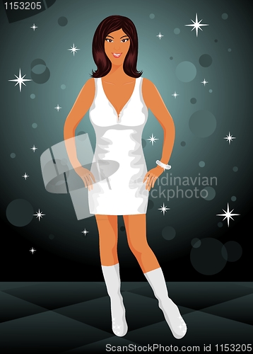 Image of Sexy girl dancing disco