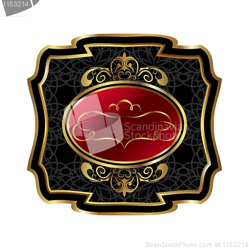 Image of ornate decorative golden frame