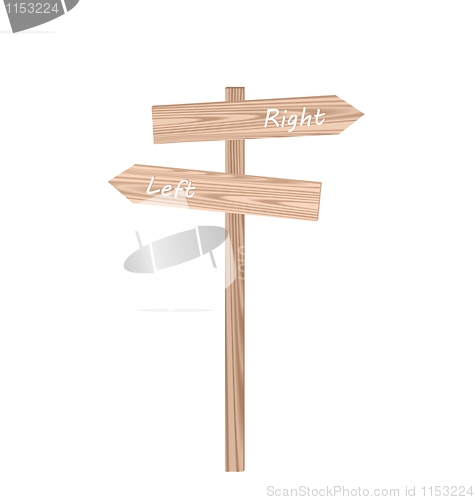 Image of Illustration of wood traffic sign