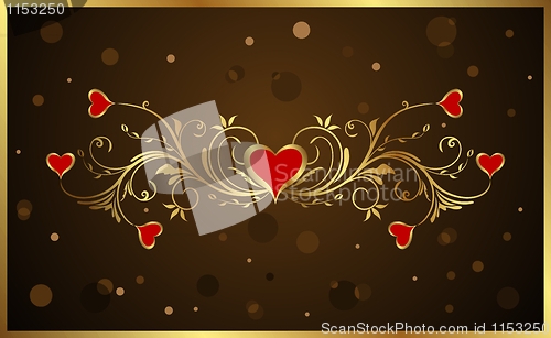 Image of floral background for Valentine's day