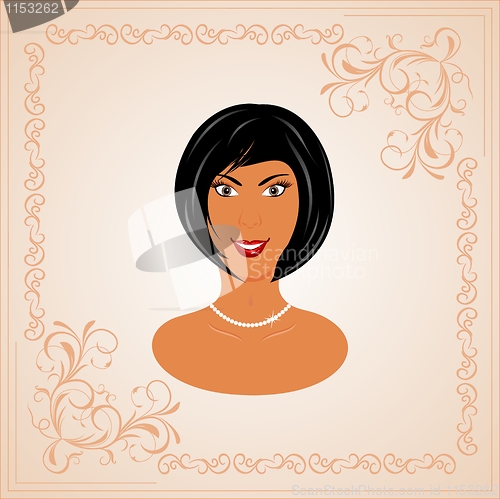 Image of  face portrait of beautiful girl