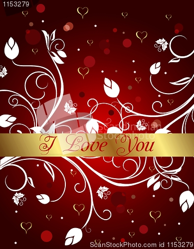 Image of congratulation floral card for Valentine's day