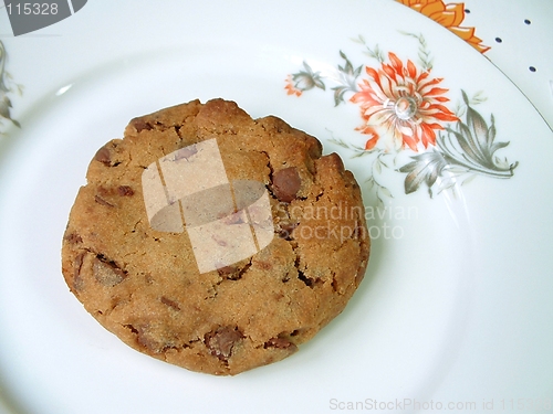 Image of Chocolate chip cookie on plate