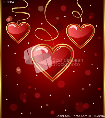 Image of congratulation card with heart for Valentine's day