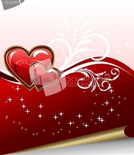 Image of romantic elegance background with heart