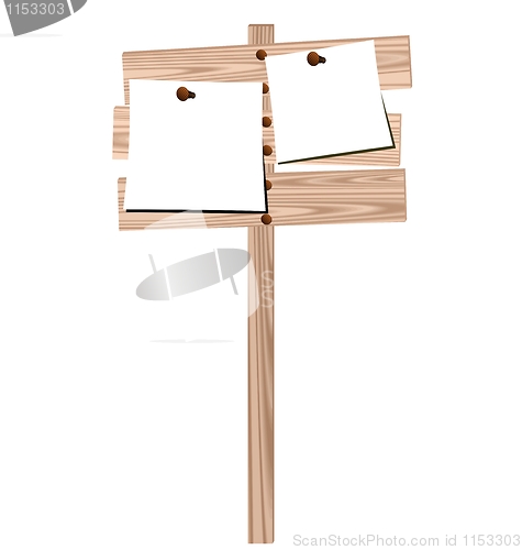 Image of Illustration of a wooden billboard with the enclosed nails pure 