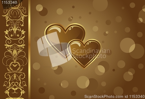 Image of congratulation card with heart for Valentine's day