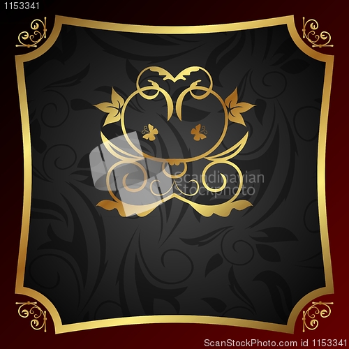 Image of ornate decorative golden frame