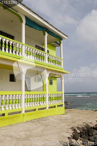 Image of colorful building waterfront Big Corn Island Nicaragua