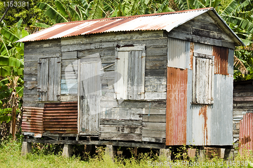 Image of old clapboard zinc house big corn island nicaragua